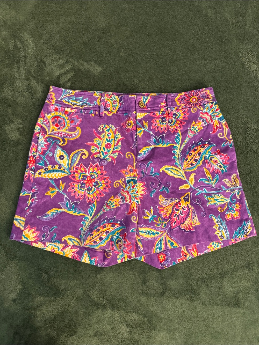 Lauren Ralph Lauren Purple Floral Paisley Women's Shorts